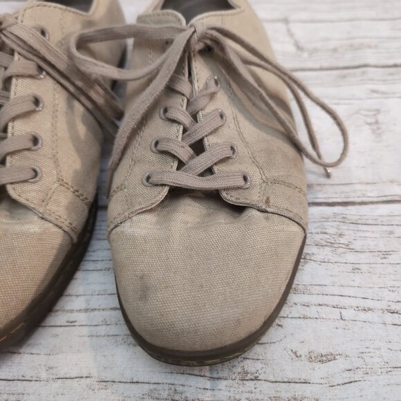 Dr. Martens Lester Canvas Oxford Shoes Beige Low-Top Casual – Men’s 11 - Picture 2 of 10